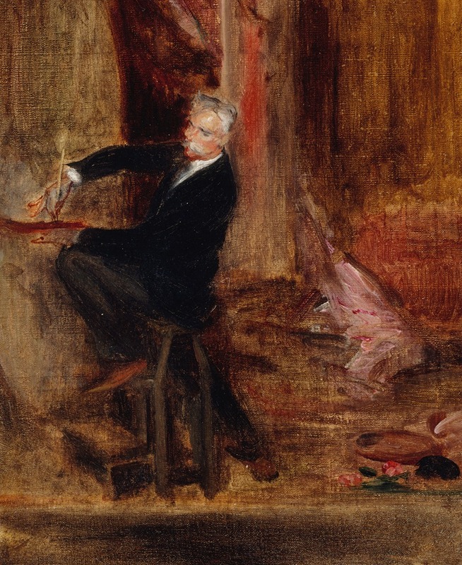 Jacques-Émile Blanche - Portrait du peintre Jules Chéret (1836-1933), dans son atelier