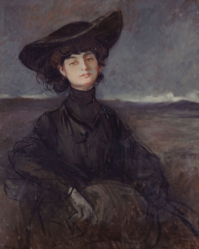 Jean-Louis Forain - Portrait de la comtesse Anna de Noailles, née Brancovan (1876-1933), poétesse