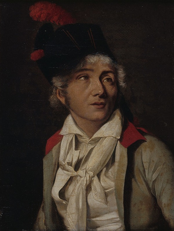 Louis Léopold Boilly - Portrait d’un acteur, en veste blanche à collet rouge