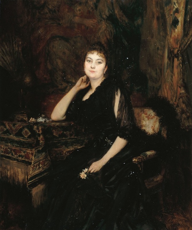 Théobald Chartran - Portrait de Madame Olympe Hériot, née Cyprienne Dubernet (1857-1947)