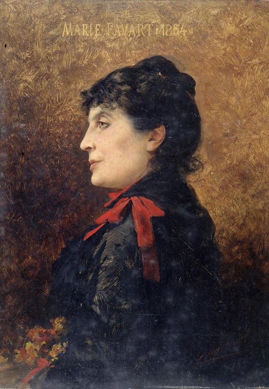 Théobald Chartran - Portrait de Marie Favart (1833-1908), sociétaire de la Comédie-Française