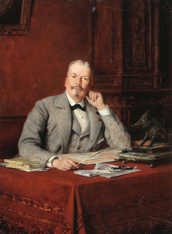 Théobald Chartran - Portrait d’Olympe Hériot (1833-1899), homme d’affaires.