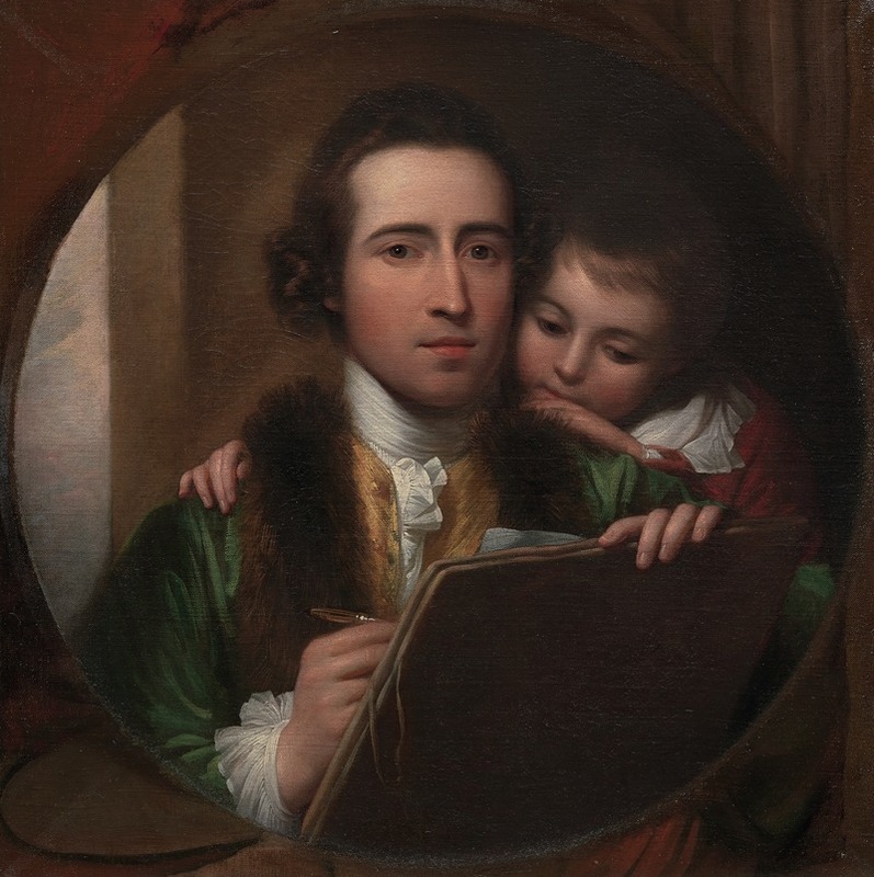 Benjamin West - The Artist and His Son Raphael