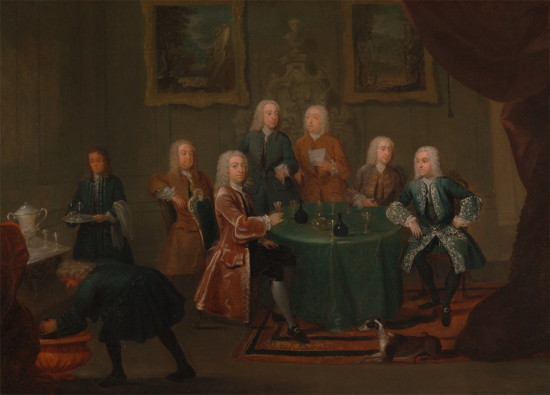 Gawen Hamilton - The Brothers Clarke with Other Gentlemen Taking Wine