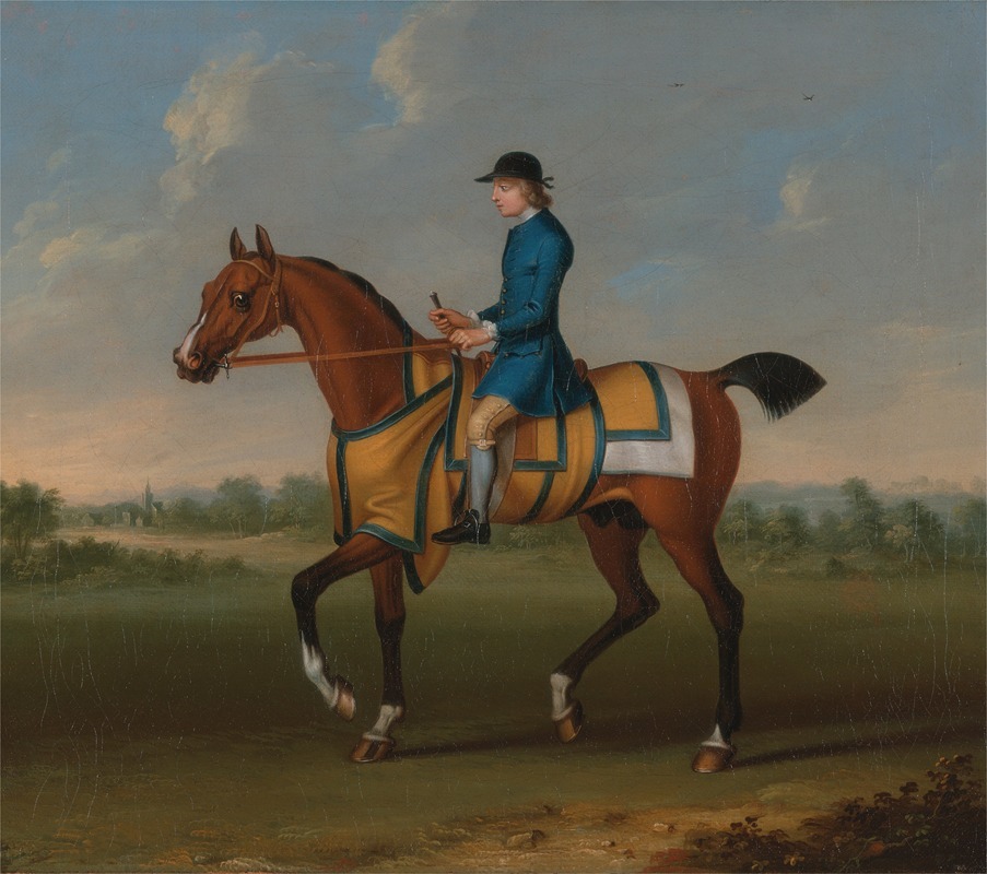 James Seymour - A Bay Racehorse with Jockey Up