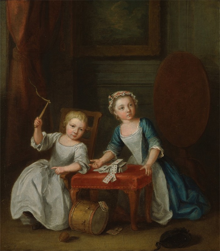 Joseph Francis Nollekens - Children at Play, Probably the Artist’s Son Jacobus and Daughter Maria Joanna Sophia