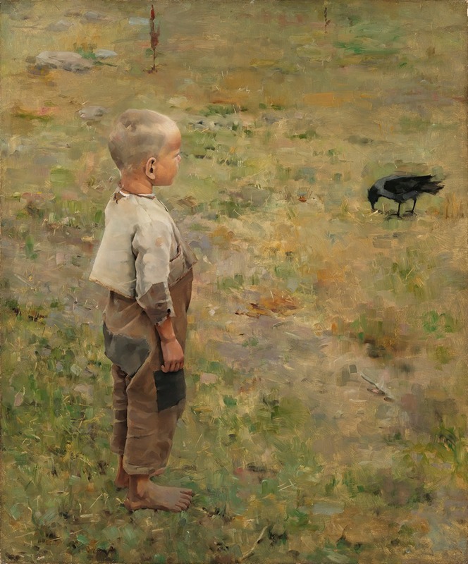 Akseli Gallen-Kallela - Boy With A Crow