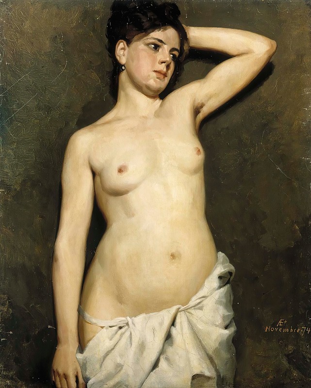 Albert Edelfelt - Female Nude, Study