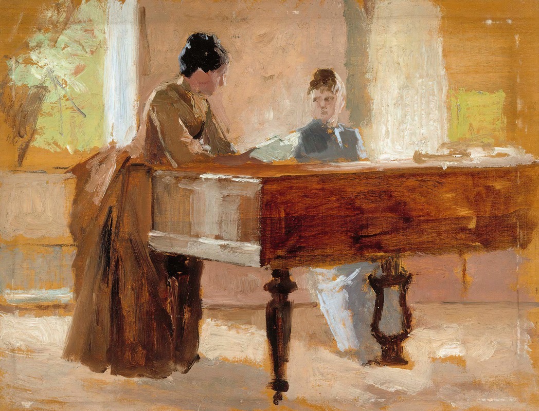 Albert Edelfelt - In The Drawing Room At Haikko, Study For An Old Tune