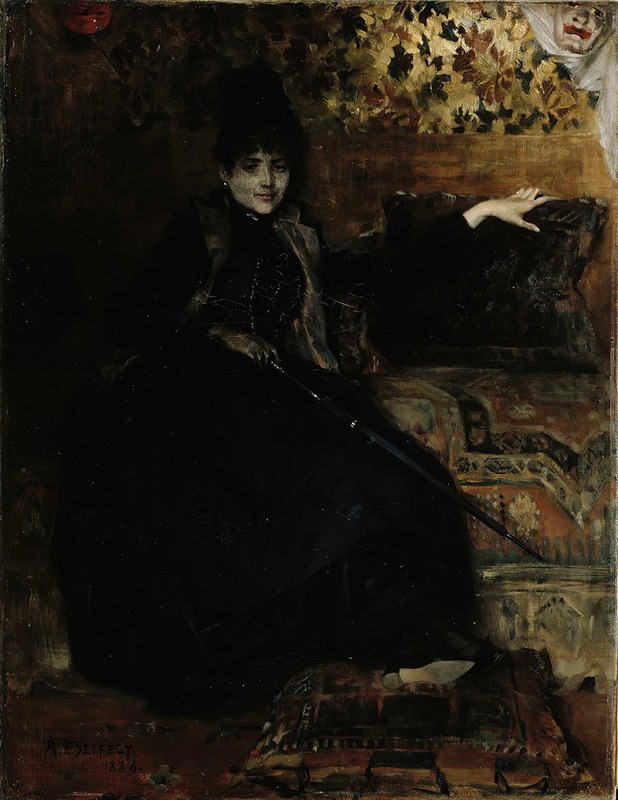 Albert Edelfelt - Lady In Black, Seated (Thérèse Noire)