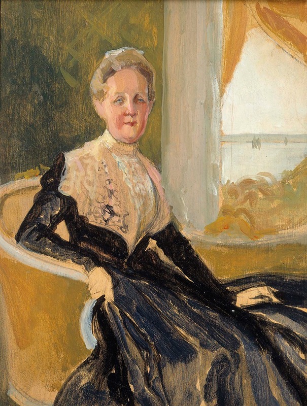 Albert Edelfelt - Portrait Of Countess Elisabeth Wachtmaister, Compositional Sketch