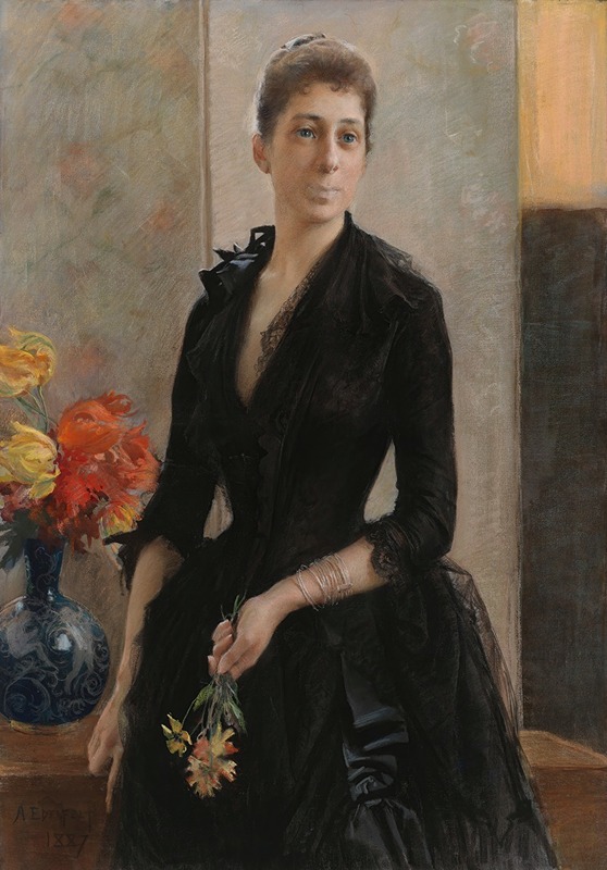 Albert Edelfelt - Portrait Of Mme Weissgerber De Stragewicz, Later Mme R. Berenger