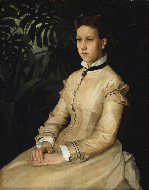 Albert Edelfelt - Portrait Of The Artist’s Sister Ellen Edelfelt