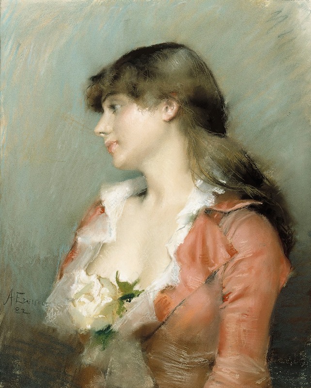 Albert Edelfelt - Profile Of A Young Woman