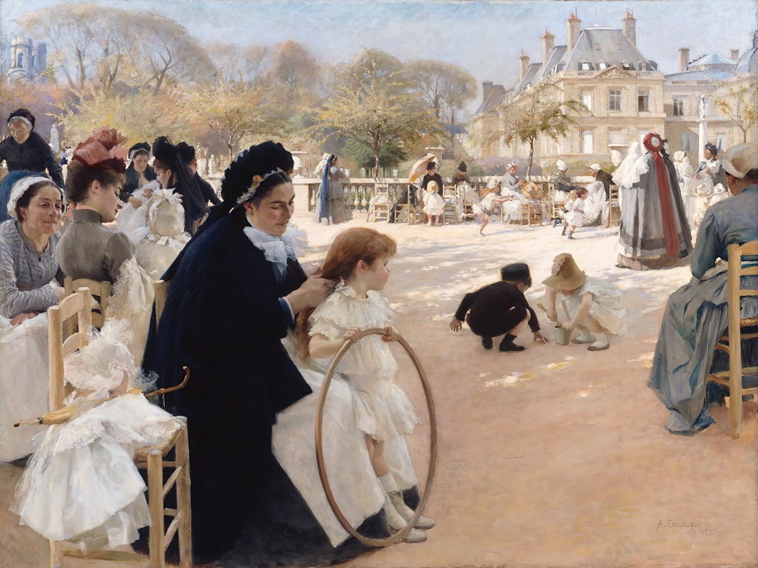 Albert Edelfelt - The Luxembourg Gardens, Paris, 1887