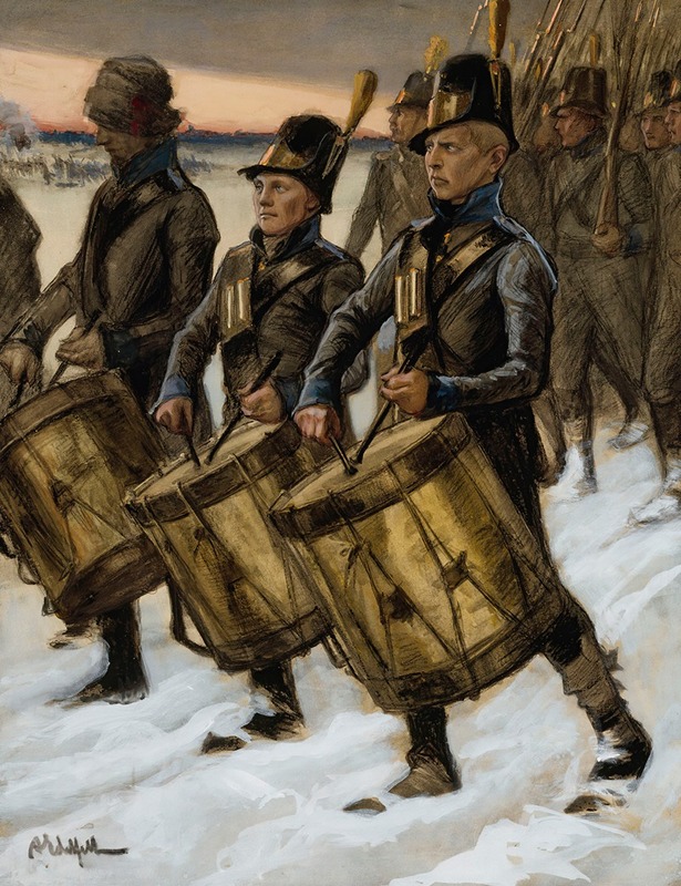 Albert Edelfelt - The March Of The Björneborg Regiment