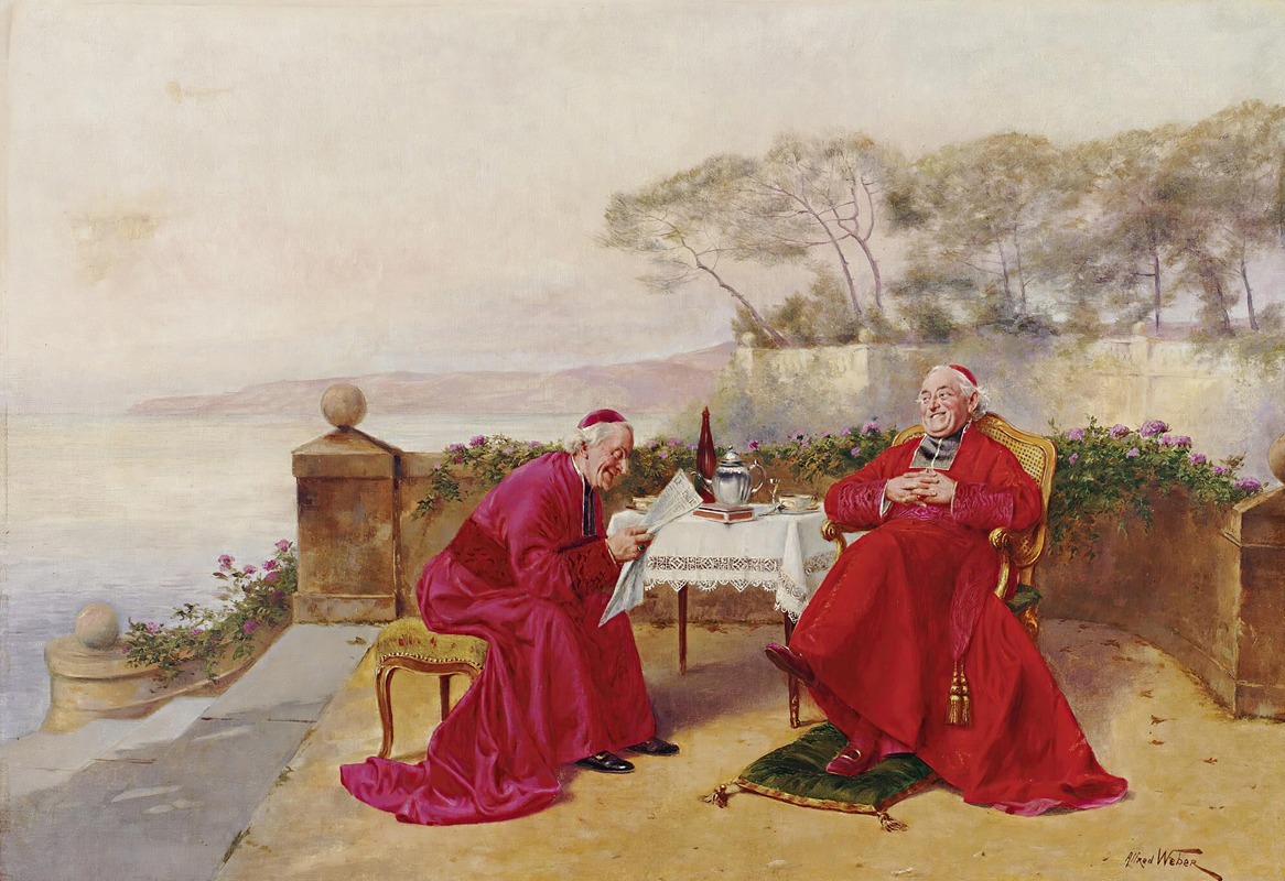 Alfred-Charles Weber - Teatime On The Balcony