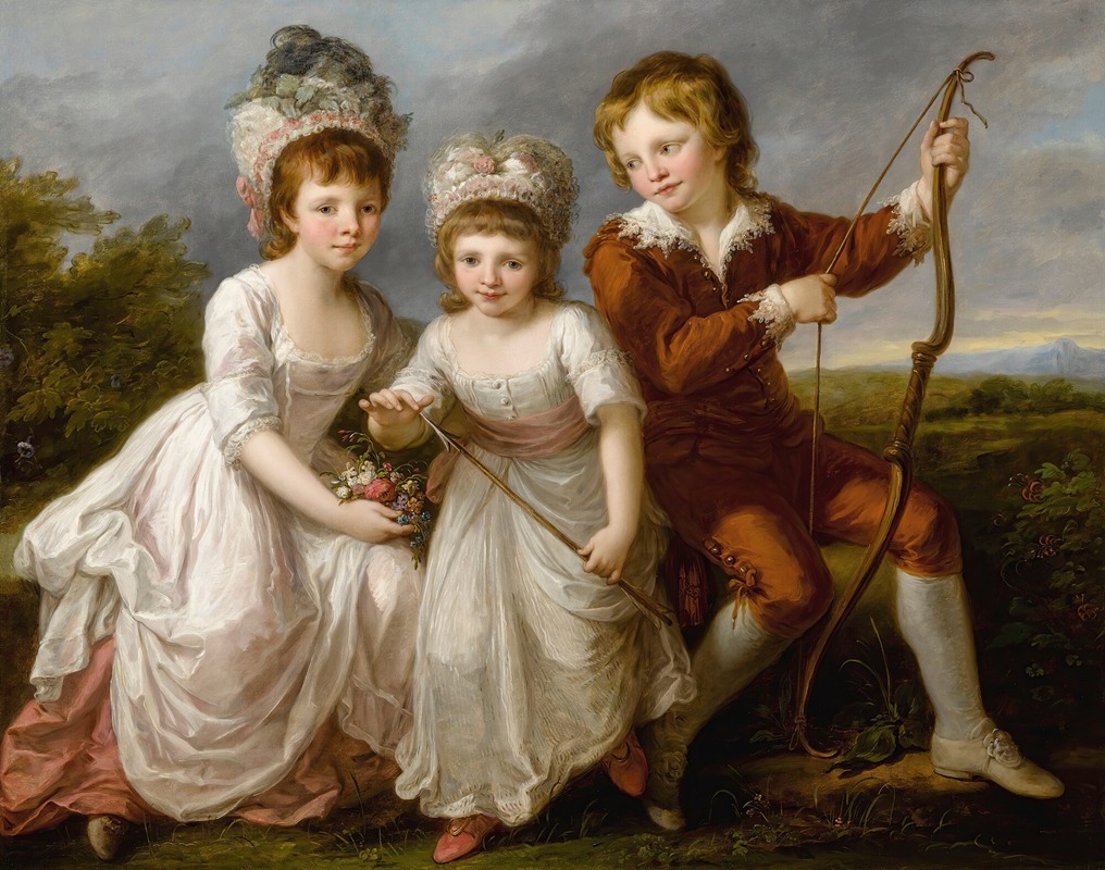 Angelica Kauffmann - Portrait Of Three Children
