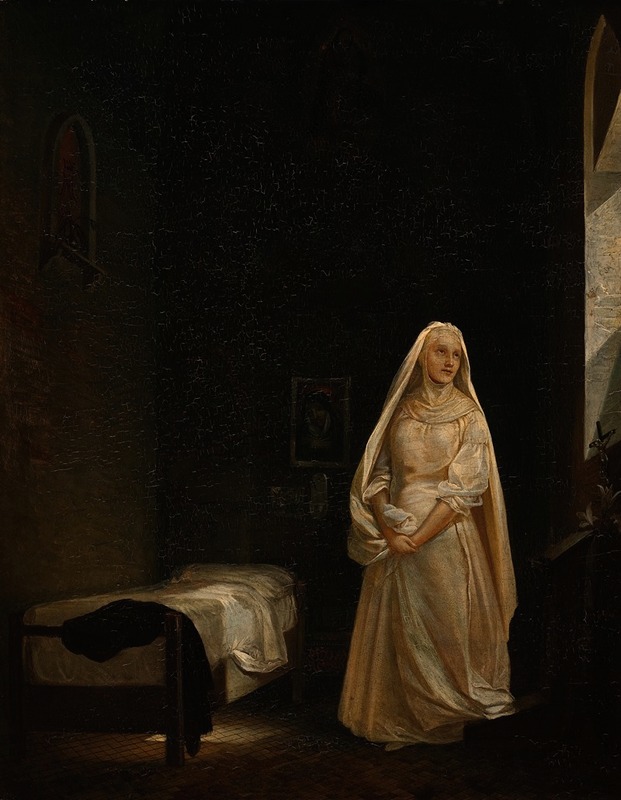 Carl Gustaf Plagemann - A Nun In Her Cell