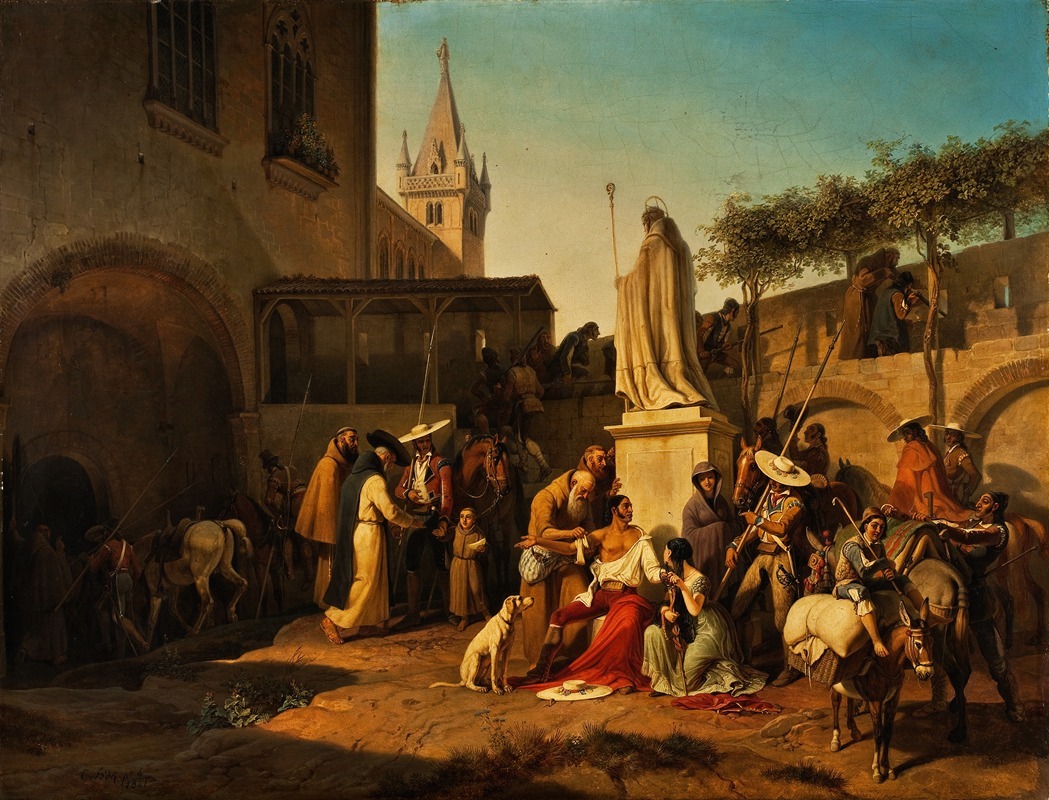 Carl Von Heideck - Scene From The Defence Of A Spanish Town During A Guerrilla War