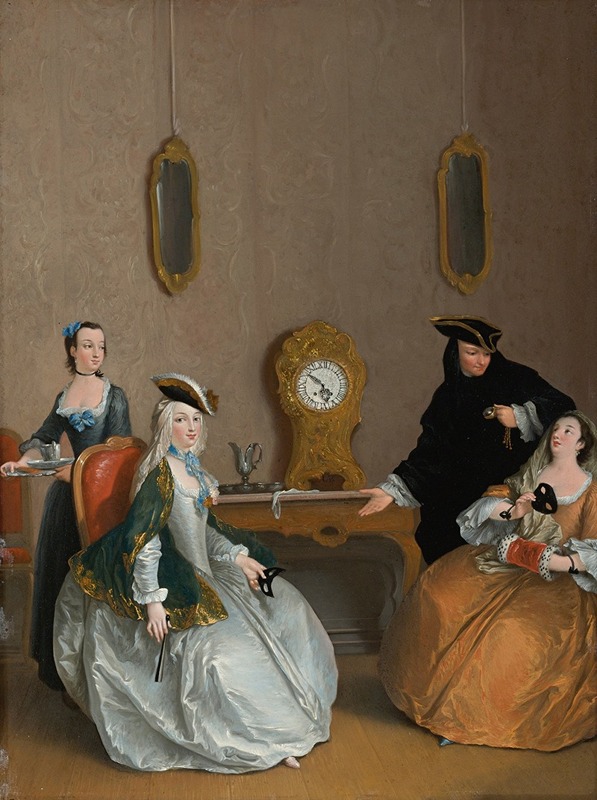 Charles-Joseph Flipart - The Hour Of The Masked Ball