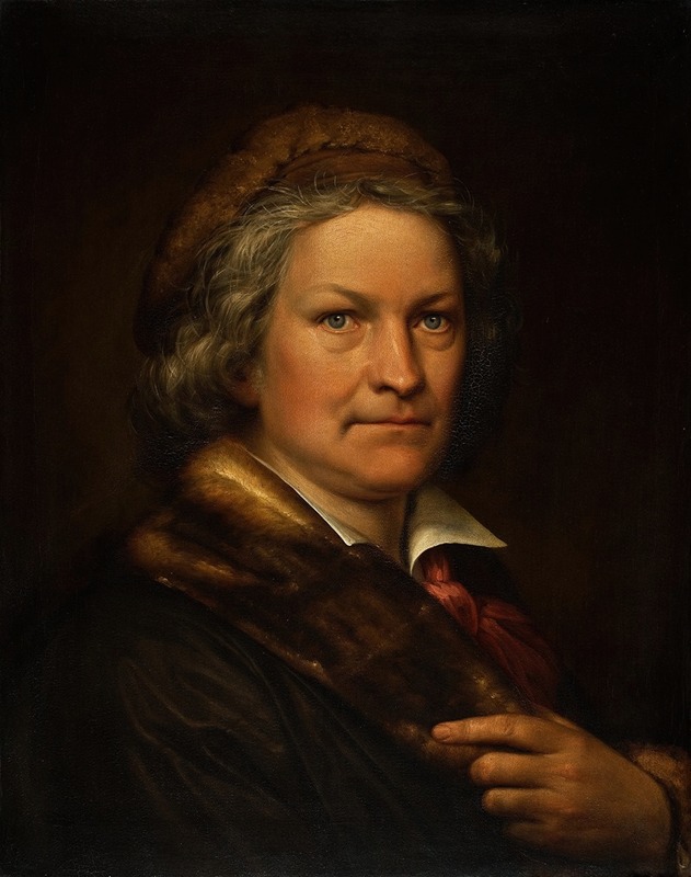 Eduard Magnus - Portrait Of Thorvaldsen In His Working Clothes
