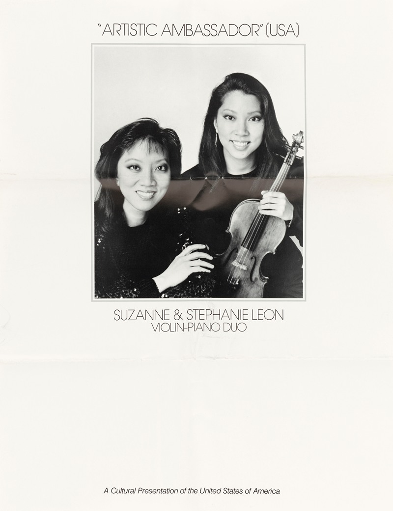 U.S. Information Agency - ‘Artistic Ambassador’ (USA): Suzanne & Stephanie Leon. Violin-Piano Duo