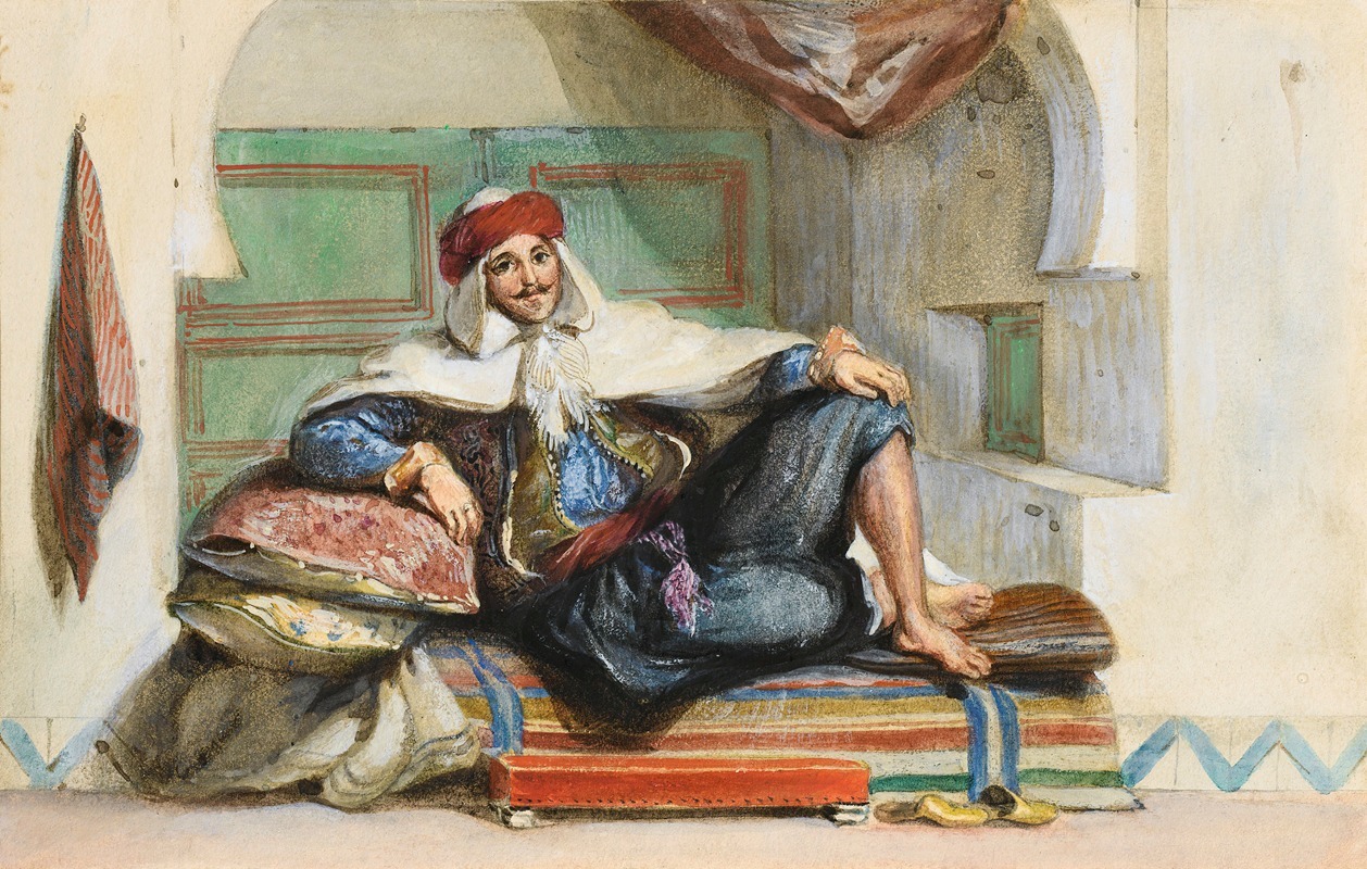 Eugène Delacroix - Sidi Abdallah, Provincial Ruler Of The Regency Of Algiers, Rue Amour. June 27th 1832