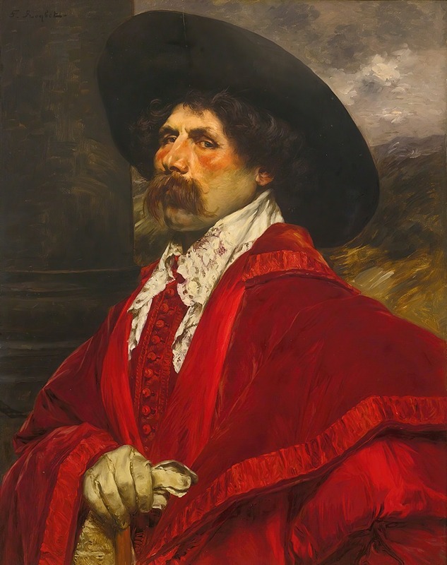 Ferdinand Roybet - A seated Cavalier