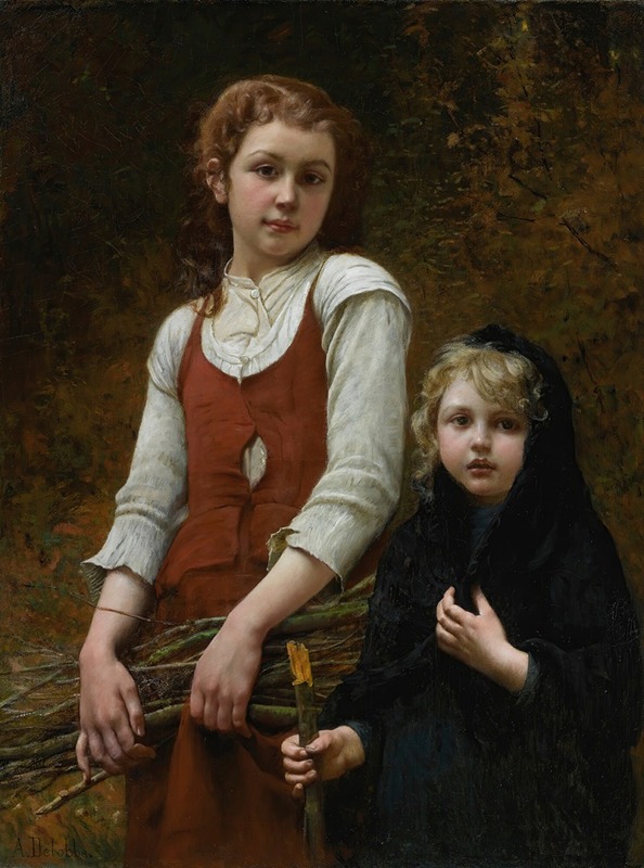 François Alfred Delobbe - The Wood Gatherers