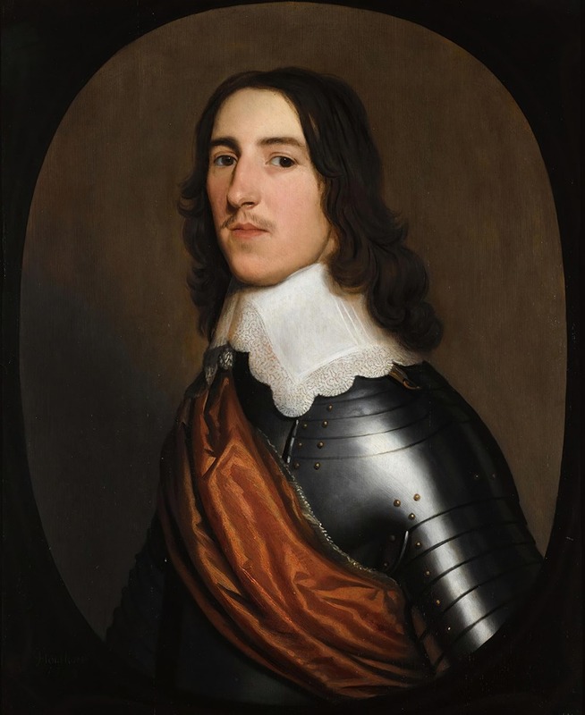 Gerard van Honthorst - A Portrait Of A Gentleman, half-Length, Believed To Be Sir Thomas Ogle, Wearing A Suit Of Armour, With A White Collar And An Orange Sash