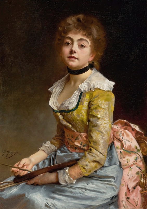 Gustave Jean Jacquet - Portrait Of An Artist