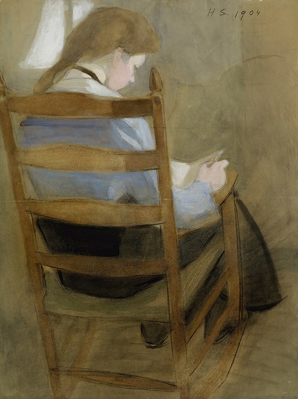Helene Schjerfbeck - Girl Reading (Seated Girl)
