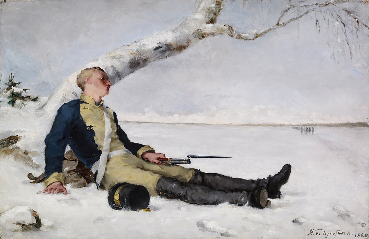 Helene Schjerfbeck - Wounded Warrior In The Snow