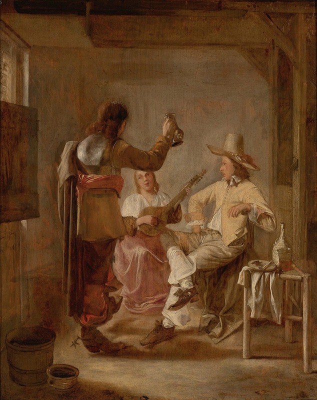 Hendrick van der Burgh - Two Soldiers And A Girl With A Lute