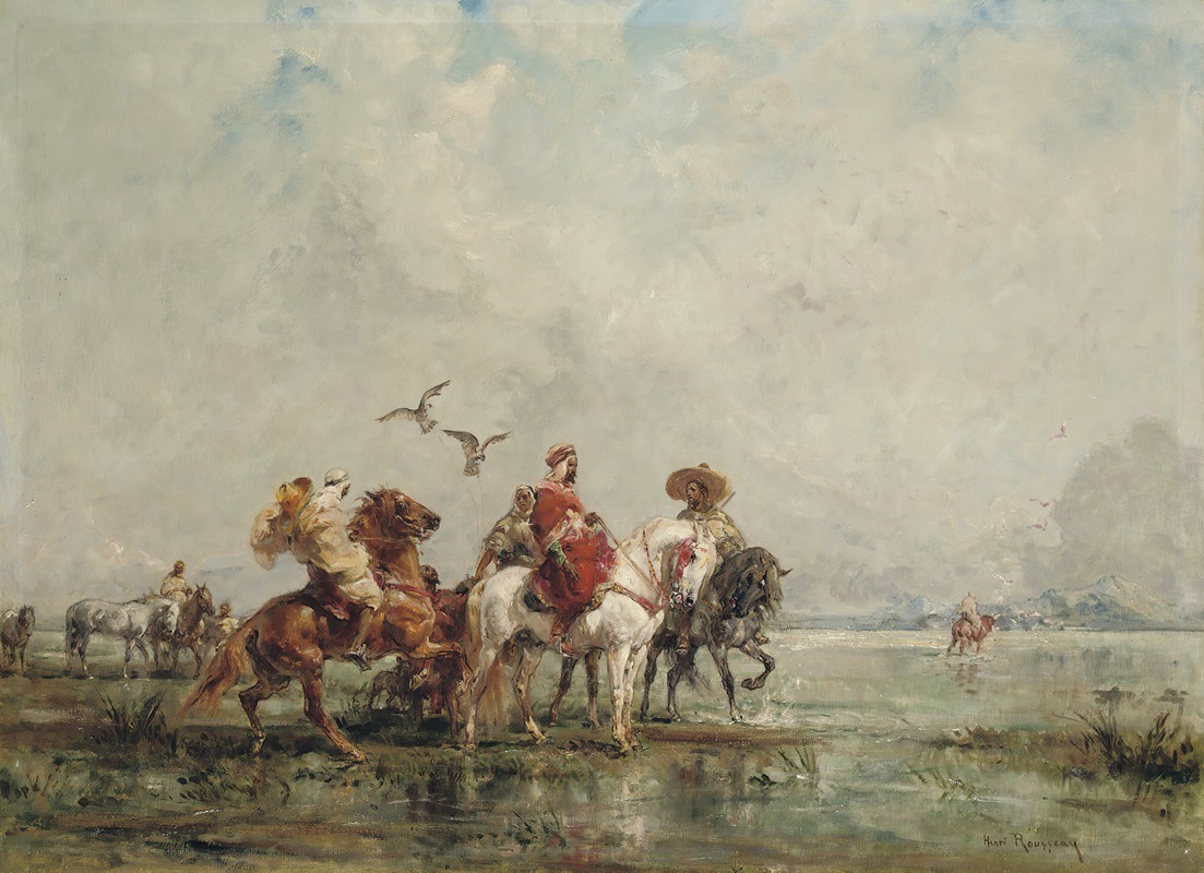 Henri Émilien Rousseau - Hunting In The Marshlands