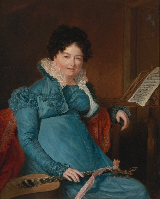 Jacques-Laurent Agasse - Portrait Of mrs. Edward Scheener