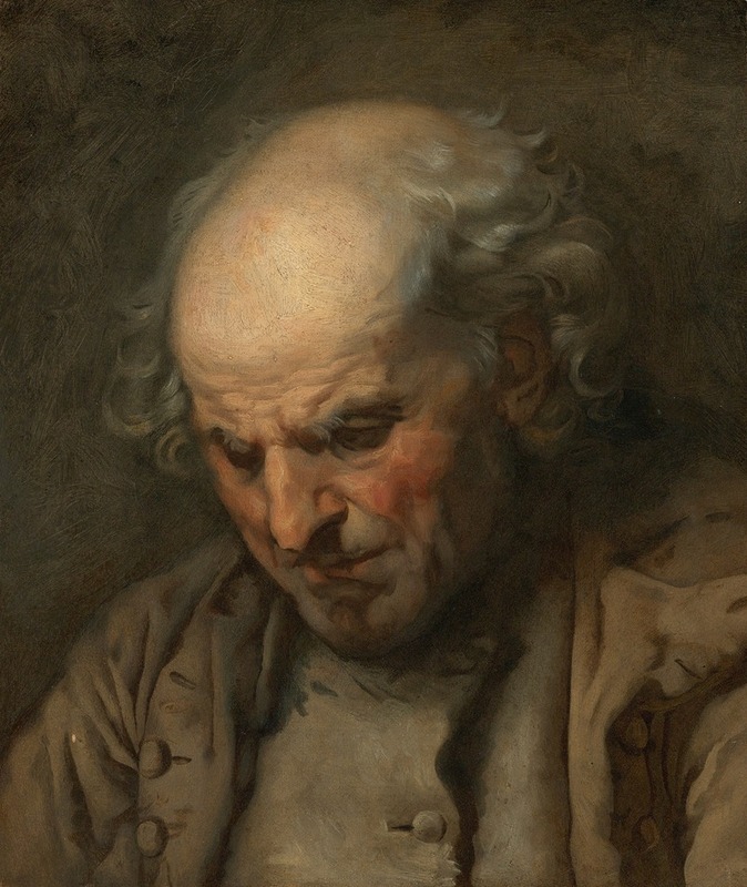 Jean-Baptiste Greuze - Study Of An Old Man, Head And Shoulders