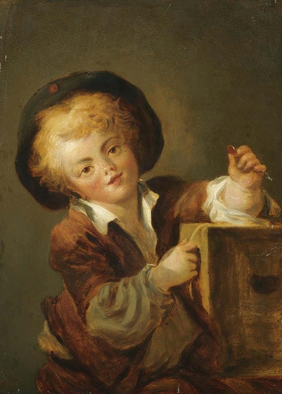Jean-Honoré Fragonard - Le Petit Garçon à la Curiosité – A Little Boy With A Curiosity