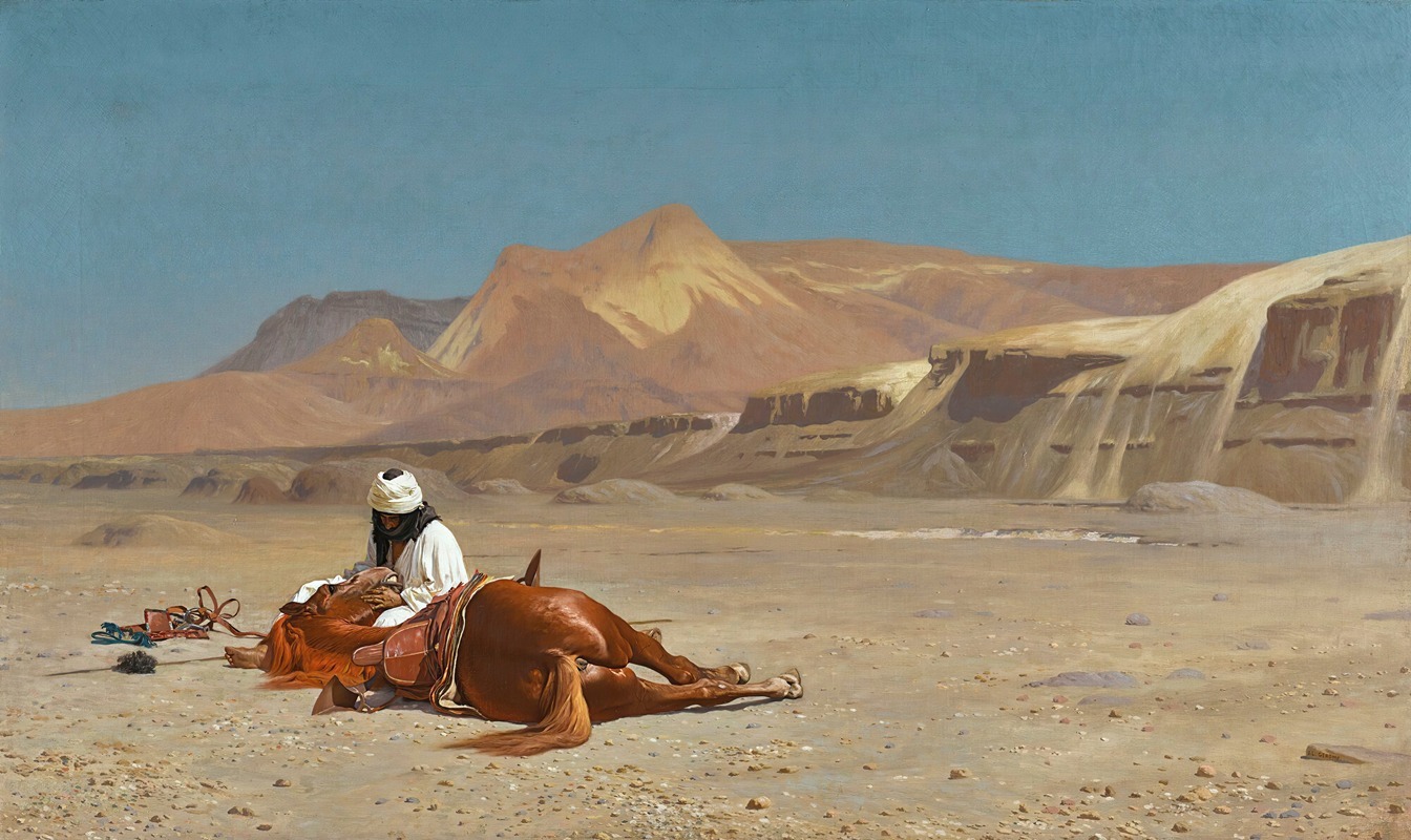 Jean-Léon Gérôme - Rider and His Steed In The Desert