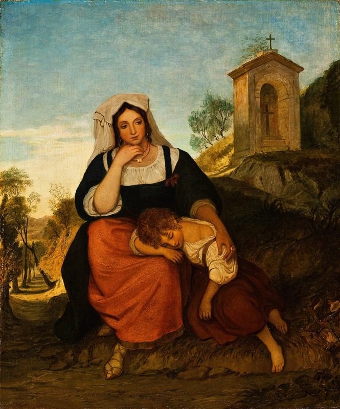 Joseph Severn - Italian Woman And Her Daughter