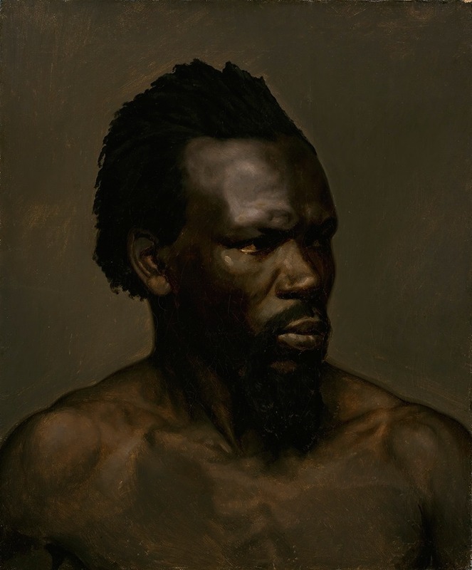 Nils Jakob Olsson Blommér - Bust Portrait Of A Black Man