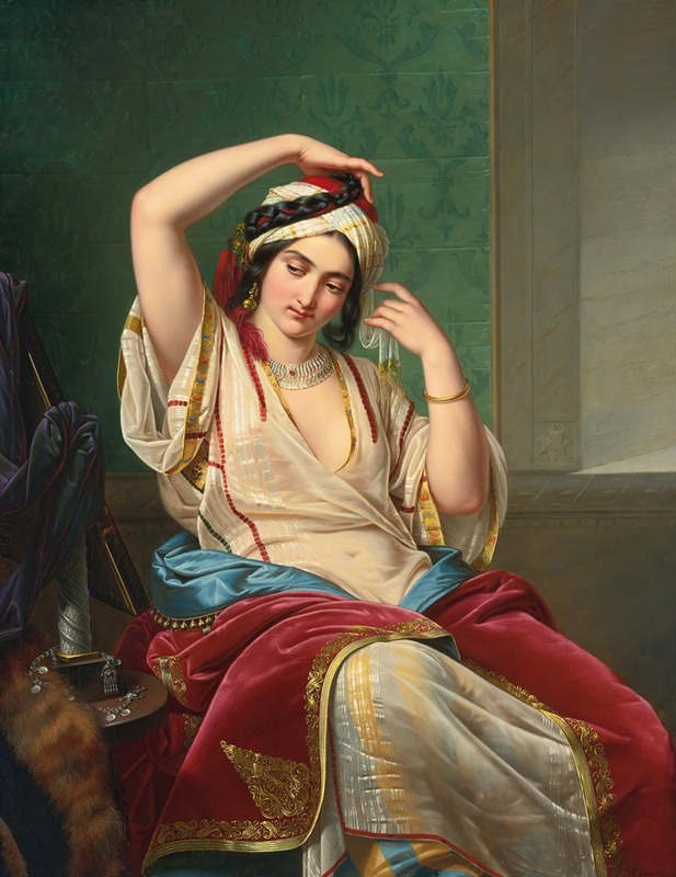 Paul Emil Jacobs - A Harem Beauty At Her Toilette