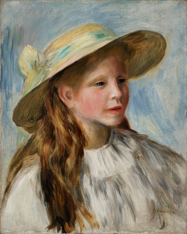 Pierre-Auguste Renoir - Little Girl With A Hat (Jeune Fille Au Chapeau)