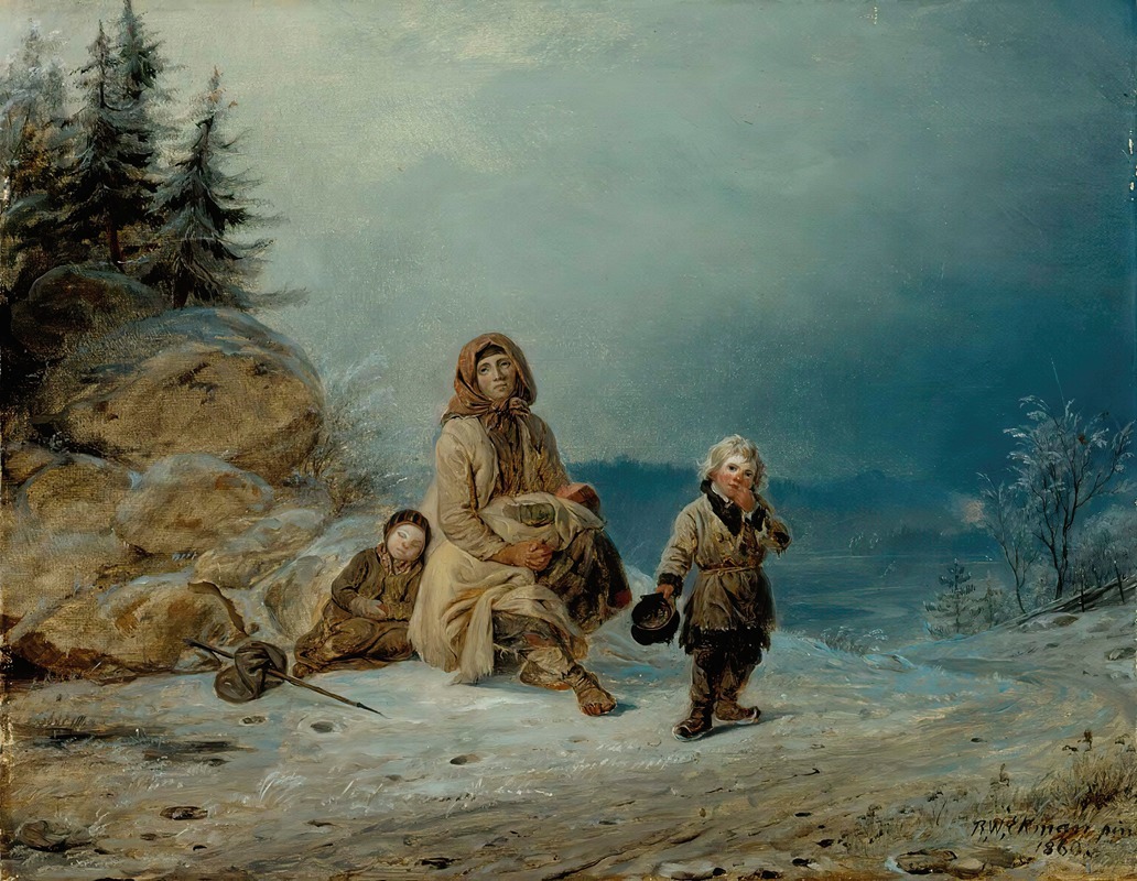 Robert Wilhelm Ekman - Beggar Family On The Road