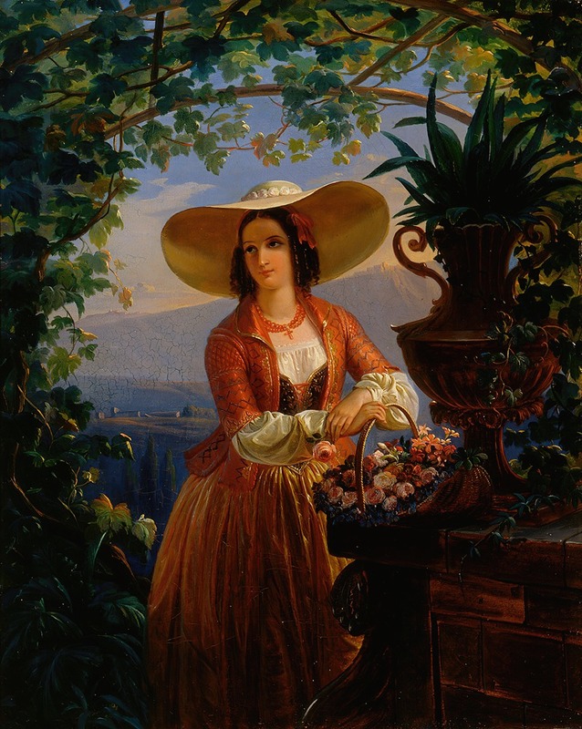 Robert Wilhelm Ekman - Italian Flower-Girl