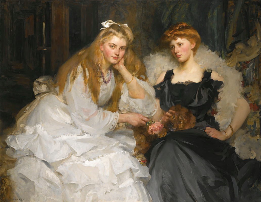 James Jebusa Shannon - Portraits Of Lorna And Dorothy Bell, Daughters Of W. Heward Bell, Esq.