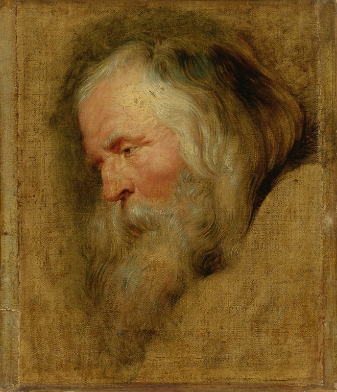 Follower of Peter Paul Rubens - Study Head Of caspar, The Eldest magus