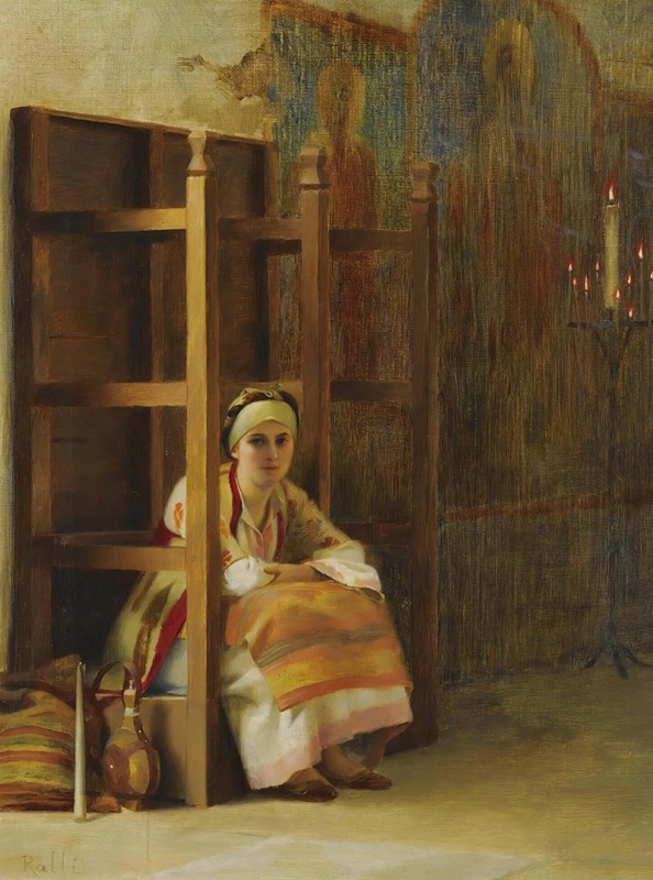 Theodoros Ralli - Young Girl In A Greek Church