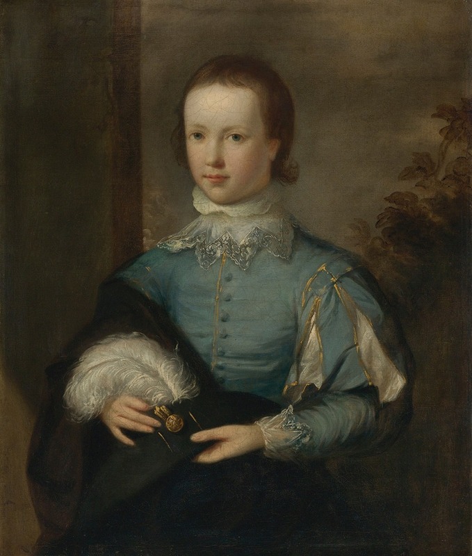 Tilly Kettle - Portrait Of A Boy In Blue